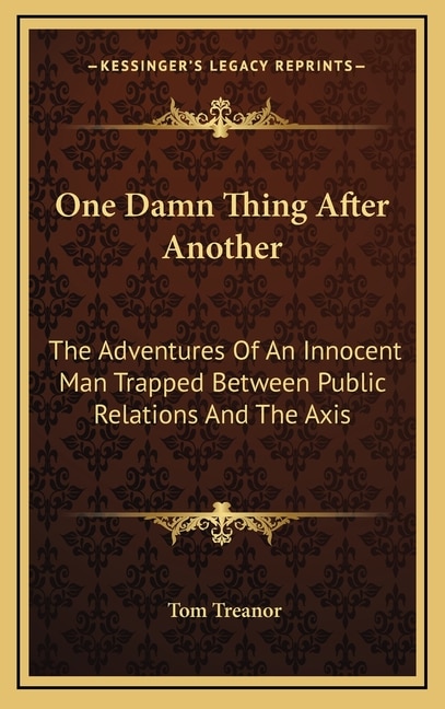 Front cover_One Damn Thing After Another