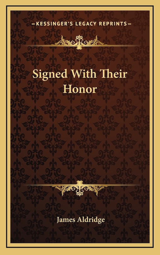 Front cover_Signed With Their Honor