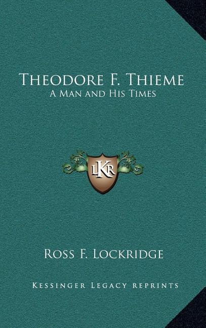 Couverture_Theodore F. Thieme