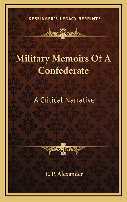 Couverture_Military Memoirs of a Confederate