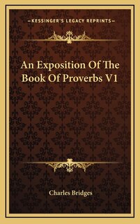 Couverture_An Exposition of the Book of Proverbs V1
