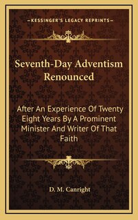 Front cover_Seventh-Day Adventism Renounced