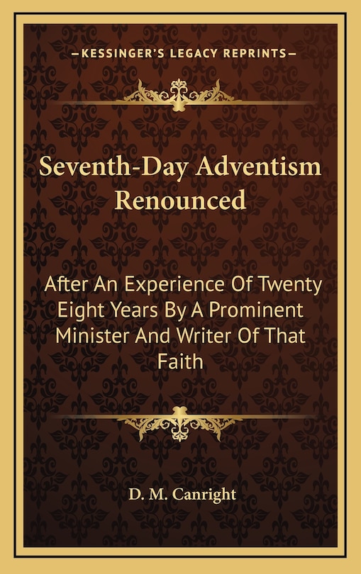 Front cover_Seventh-Day Adventism Renounced