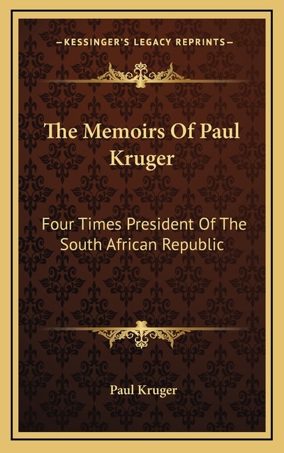 Front cover_The Memoirs Of Paul Kruger