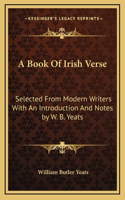Front cover_A Book Of Irish Verse