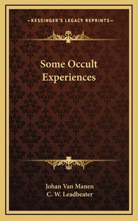 Couverture_Some Occult Experiences