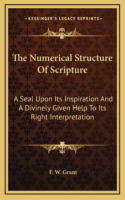 Front cover_The Numerical Structure of Scripture