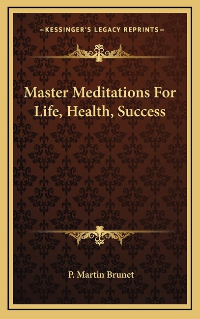 Couverture_Master Meditations for Life, Health, Success