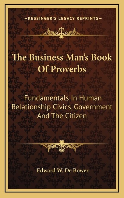 Front cover_The Business Man's Book Of Proverbs