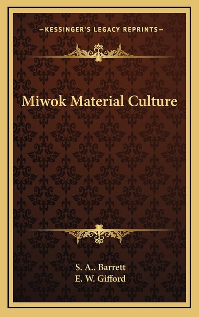 Front cover_Miwok Material Culture