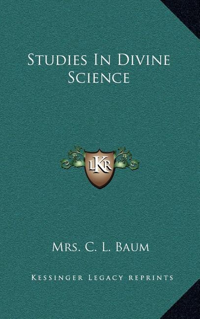 Front cover_Studies In Divine Science
