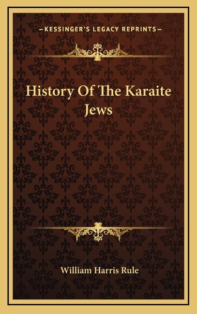 Front cover_History Of The Karaite Jews