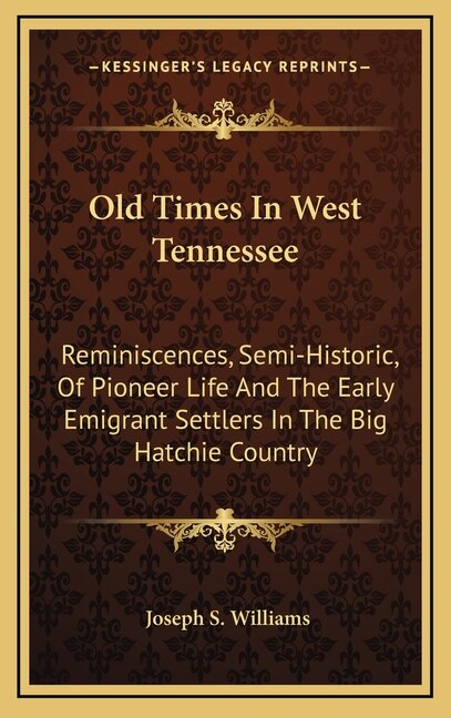 Front cover_Old Times In West Tennessee