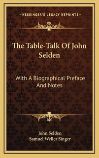 Front cover_The Table-Talk Of John Selden