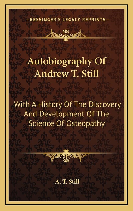 Front cover_Autobiography Of Andrew T. Still