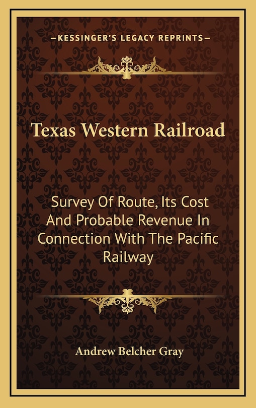Front cover_Texas Western Railroad