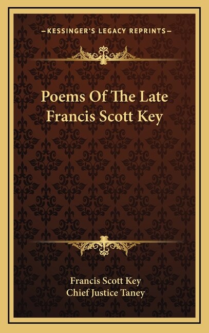 Front cover_Poems Of The Late Francis Scott Key