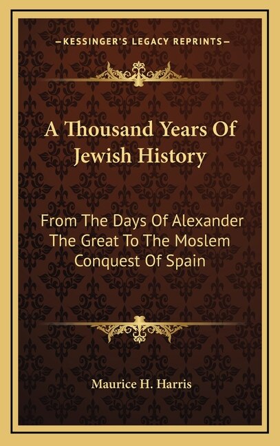 Couverture_A Thousand Years Of Jewish History