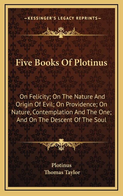Front cover_Five Books Of Plotinus