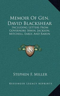 Front cover_Memoir Of Gen. David Blackshear