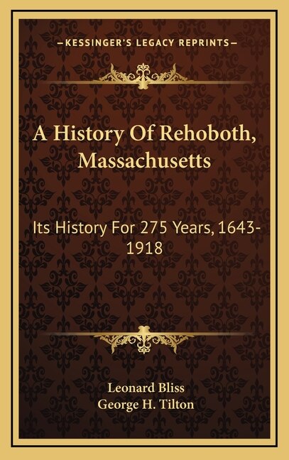 Front cover_A History Of Rehoboth, Massachusetts