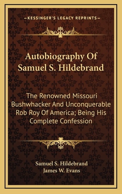 Front cover_Autobiography Of Samuel S. Hildebrand