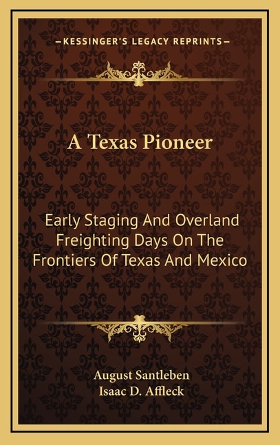 Front cover_A Texas Pioneer