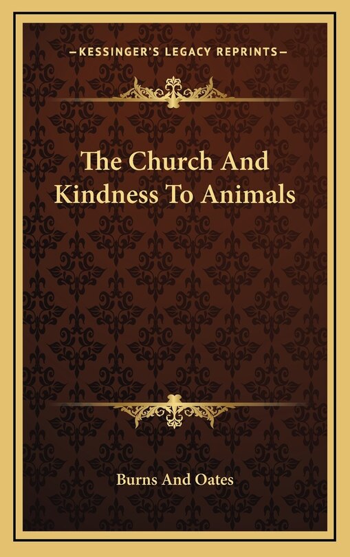Front cover_The Church And Kindness To Animals