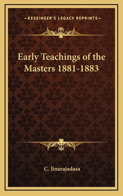 Front cover_Early Teachings of the Masters 1881-1883