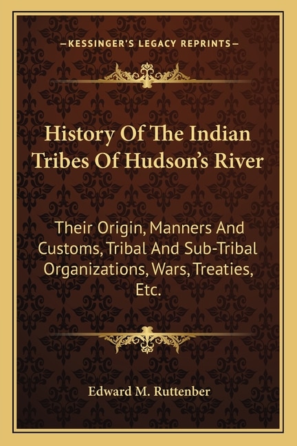 Front cover_History Of The Indian Tribes Of Hudson's River