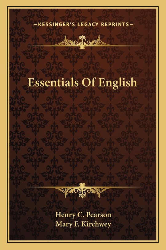 Couverture_Essentials of English