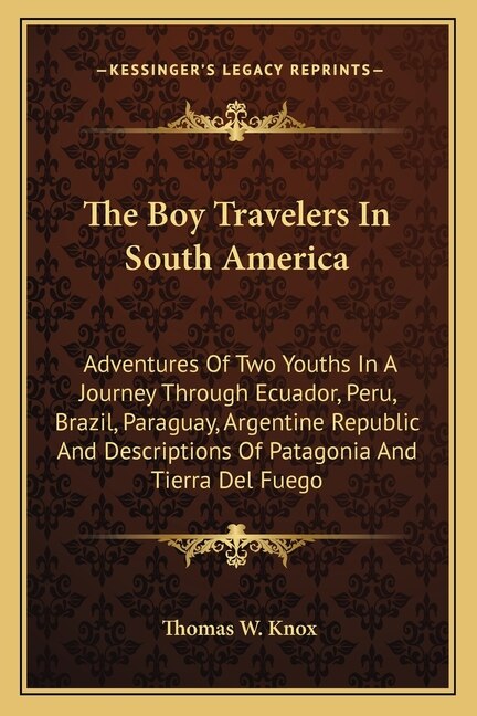 Front cover_The Boy Travelers In South America