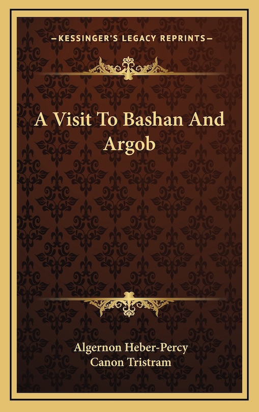 Front cover_A Visit To Bashan And Argob