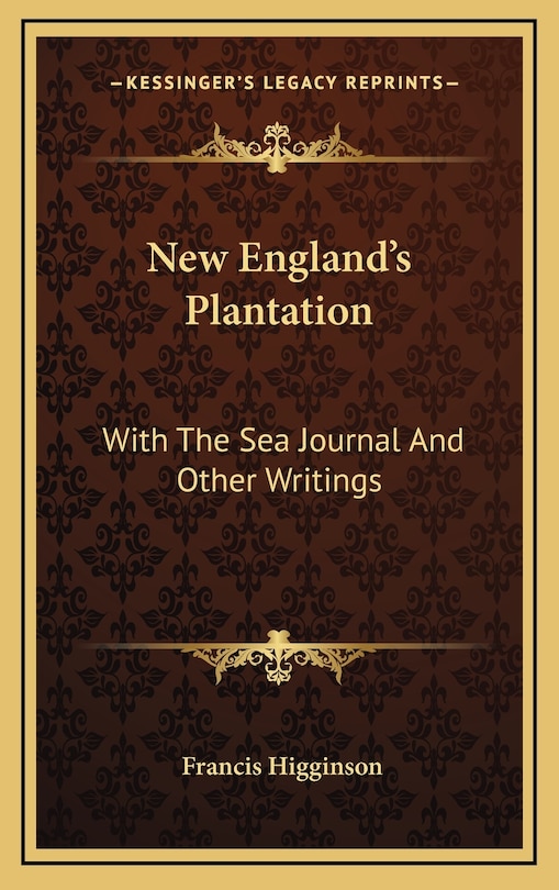Front cover_New England's Plantation