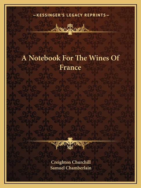 Front cover_A Notebook for the Wines of France