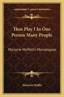 Front cover_Thus Play I In One Person Many People