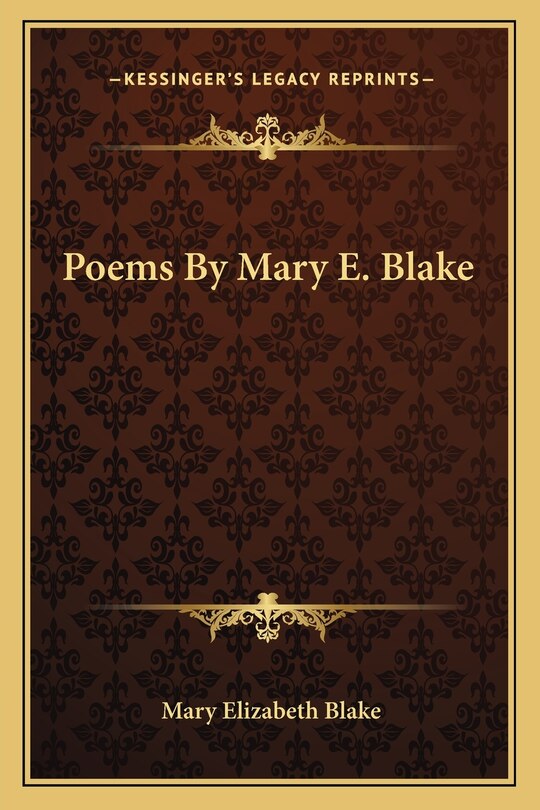 Front cover_Poems by Mary E. Blake