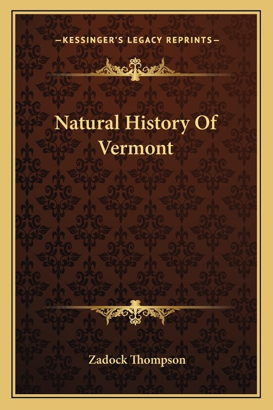 Front cover_Natural History Of Vermont