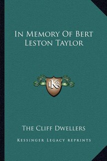 Front cover_In Memory Of Bert Leston Taylor