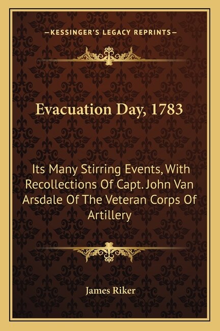Couverture_Evacuation Day, 1783