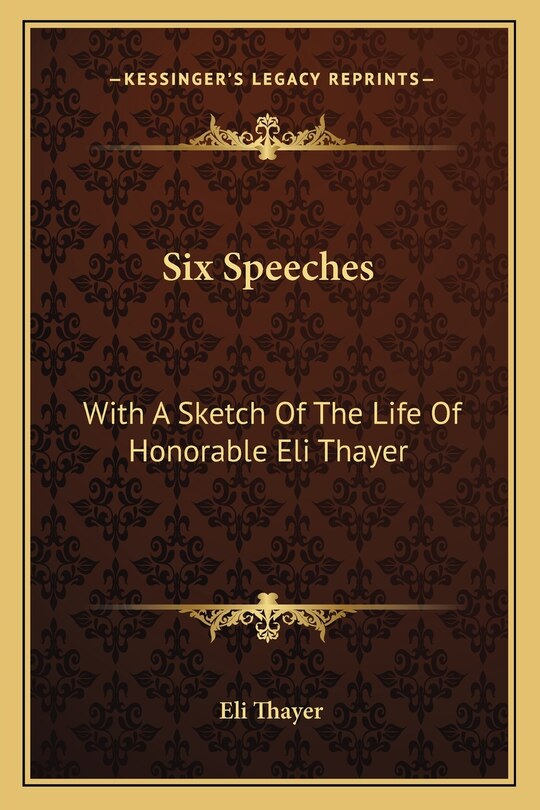 Front cover_Six Speeches