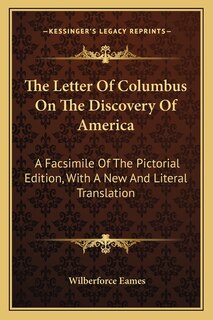 Couverture_The Letter Of Columbus On The Discovery Of America