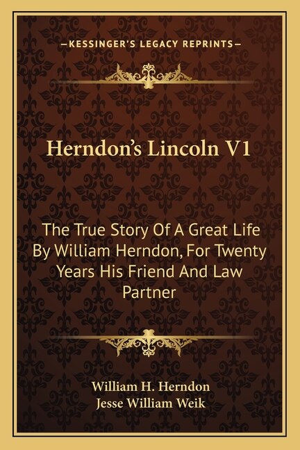 Front cover_Herndon's Lincoln V1