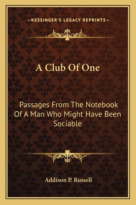 Couverture_A Club Of One