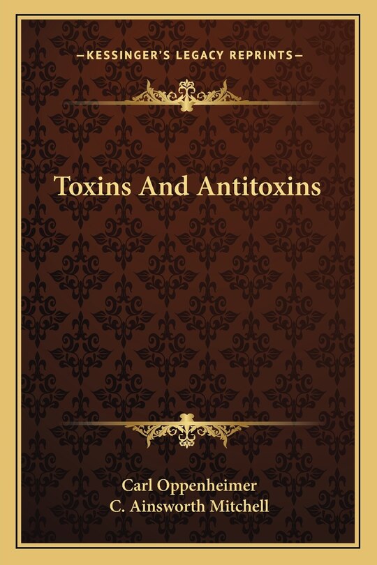 Front cover_Toxins And Antitoxins