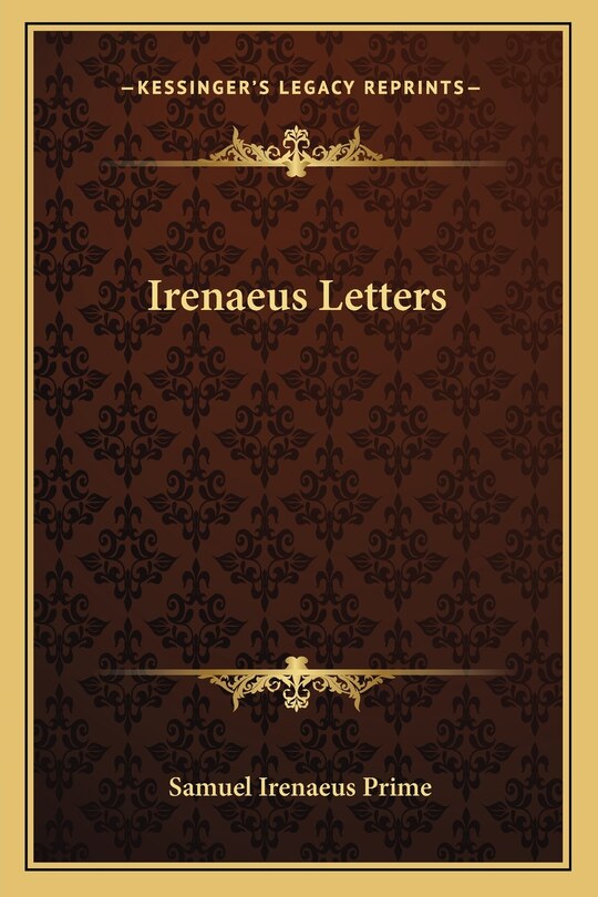Couverture_Irenaeus Letters