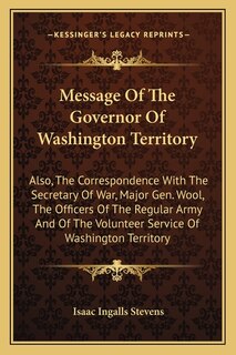 Front cover_Message Of The Governor Of Washington Territory