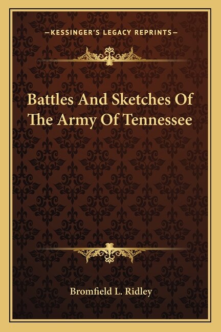Front cover_Battles And Sketches Of The Army Of Tennessee