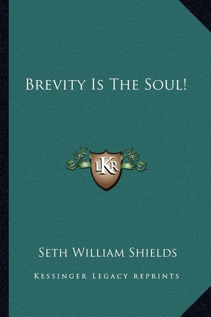 Front cover_Brevity Is the Soul!