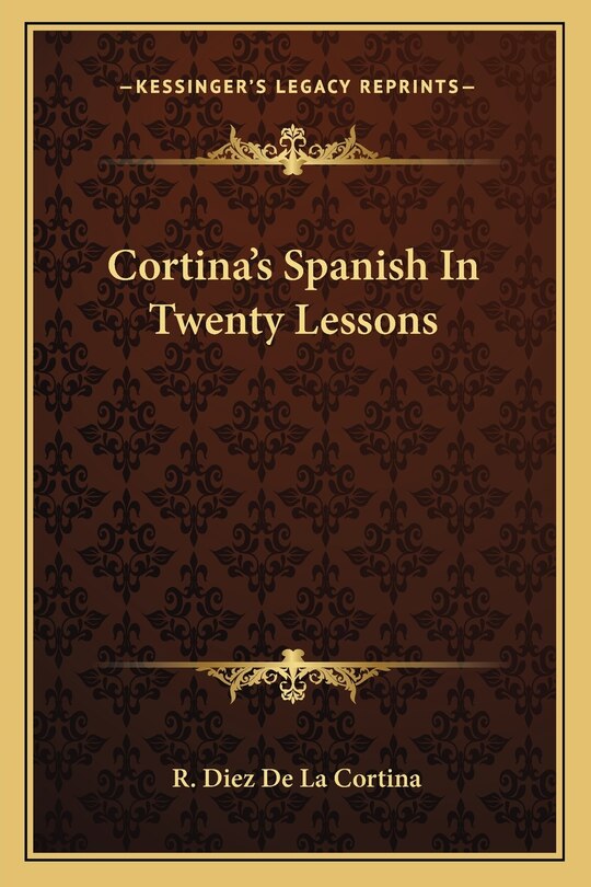 Front cover_Cortina's Spanish In Twenty Lessons